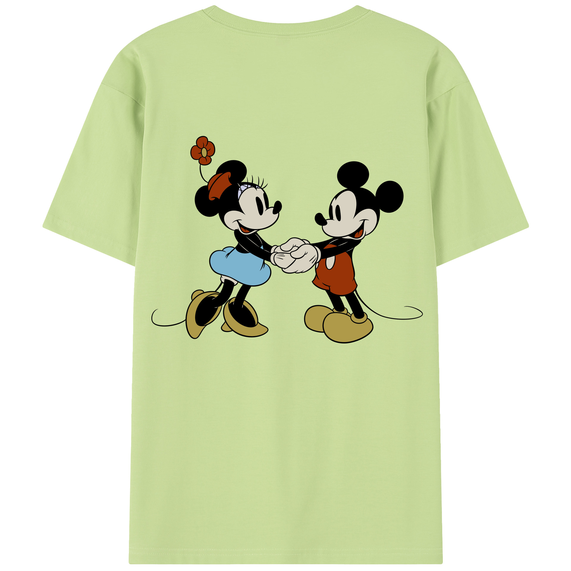 （画像用） ミッキーマウス Mickey Mouse 綿100％半袖Tシャツ（背面プリント）
